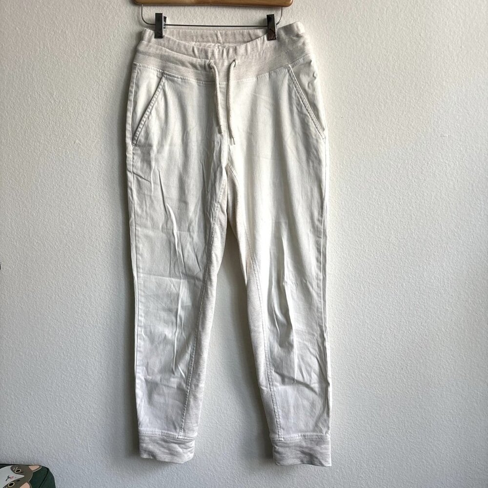 Varley Valley Jogger White Canvas Drawstring Sweat Pants Size XS